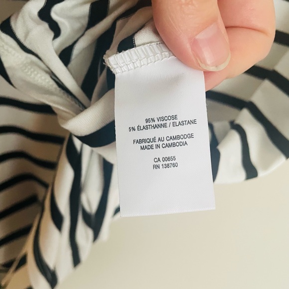 SOLD! Reitmans Basics black and white tee - Picture 3 of 3